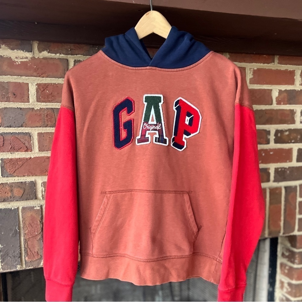 Vintage GAP Kids Colorblock Hoodie Youth XXL Adult Small